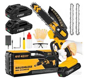 Brushless Mini Motosega a Batteria, Motosega Elett