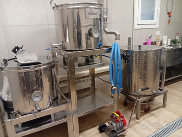 Impianto manuale produzione birra 150lt netti
