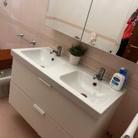 Mobile bagno due postazioni ikea completo specchio