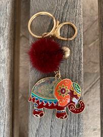 Elefante portachiavi con charm