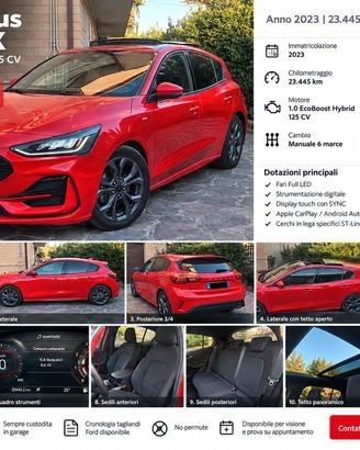 Ford Focus ST-Line X 1.0 EcoBoost Hybrid 125 CV – 