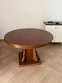 Tavolo da pranzo rotondo allungabile in legno