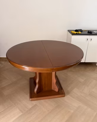 Tavolo da pranzo rotondo allungabile in legno