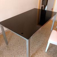 tavolo cristallo nero