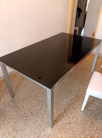tavolo cristallo nero