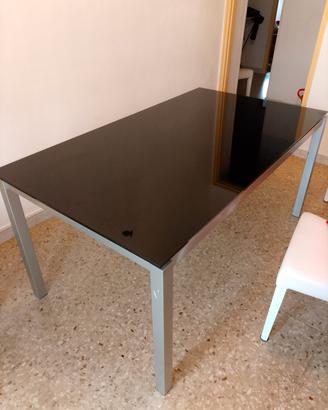 tavolo cristallo nero