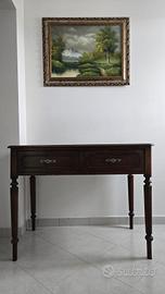 Scrivania scrittoio vintage in legno scuro 