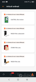 ricambi per tagliando auto
