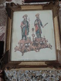 QUADRO VINTAGE SANTI MEDICI SAN COSIMA E DAMIANO