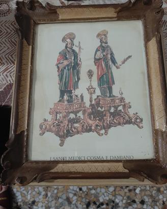 QUADRO VINTAGE SANTI MEDICI SAN COSIMA E DAMIANO