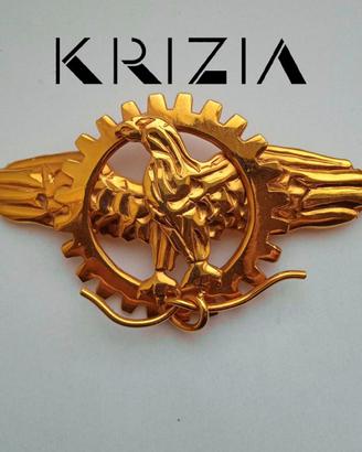 Grande RARA spilla vintage firmata KRIZIA '80-'90