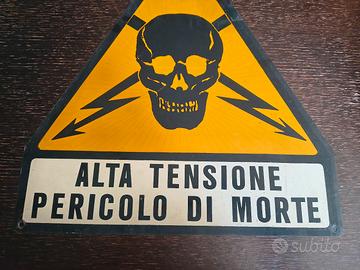 Targa Vintage "Alta Tensione" Teschio