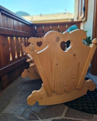 Culla tirolese in legno