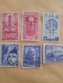 6 francobolli del regno d'Italia 