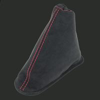 Cuffia freno mano 595 Abarth alcantara filo rosso