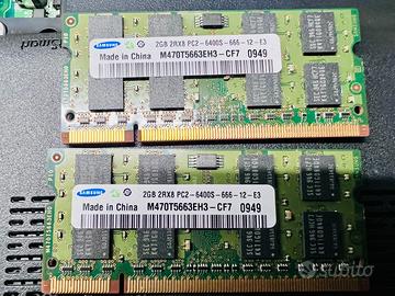 2 Ram SAMSUNG 2GB 2RX8 PC2-6400S 666-12-E3