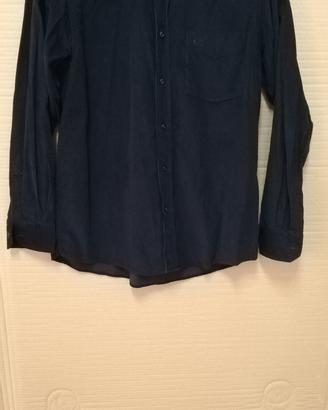 camicia uomo in velluto nera della Carrera 