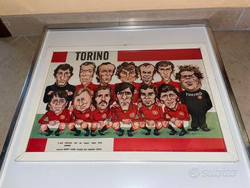 CARICATURA FORMAZIONE A.C. TORINO 1971 B. BODINI