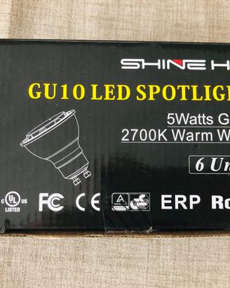 Set 6 Lampadine LED GU10 Shine Hai 5W 2700K