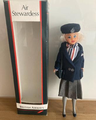 Bambola Hostess Assistente di Volo 1980 di British