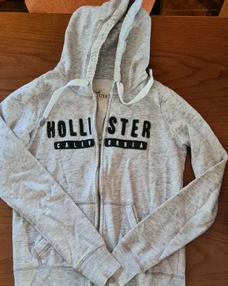 felpa donna  hollister, grigio chiaro. taglia S