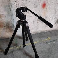 treppiede Manfrotto + testa fluida
