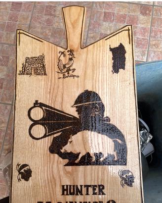 Tagliere faggio scena caccia