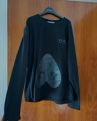 Longsleeve Comme Des Garcons PLAY nera lunga