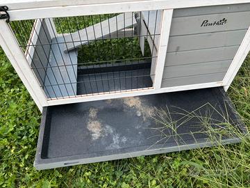 Gabbia PawHut per conigli e piccoli animali con zo