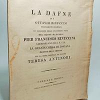 LA DAFNE... NUOVAMENTE STAMPATA..  RINUCCINI 1810