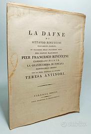 LA DAFNE... NUOVAMENTE STAMPATA..  RINUCCINI 1810