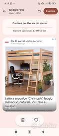 letto a soppalco una piazza e mezza