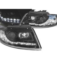 FARI AUDI A4 B6 00-04 LUCE DIURNA A LED FONDO NERO