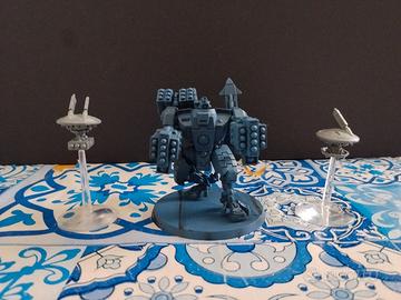 Warhammer 40K T'au Empire XV88 Broadside + 2 Droni
