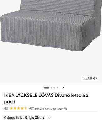 Divano letto modello LYCKSELE LÖVÅS