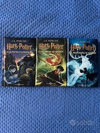 Set di tre libri harry potter 1-2-3. Rigida copert