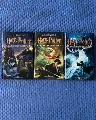 Set di tre libri harry potter 1-2-3. Rigida copert