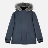 Parka con cappuccio e bordo in pelliccia sintetica