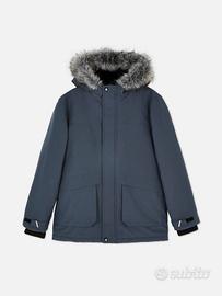 Parka con cappuccio e bordo in pelliccia sintetica