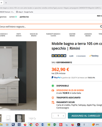 MOBILE PER BAGNO