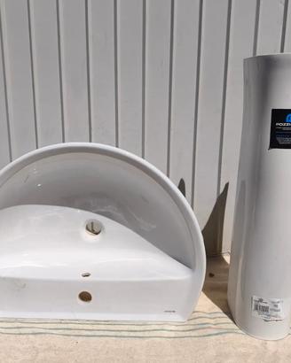 Lavabo + colonna bagno ceramica Geberit Colibrì 2