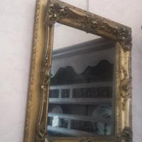 SPECCHIERA PICCOLA DORATA DELLA META' 800 IN LEGNO