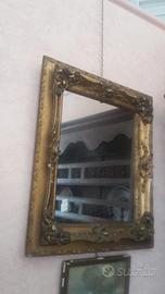 SPECCHIERA PICCOLA DORATA DELLA META' 800 IN LEGNO