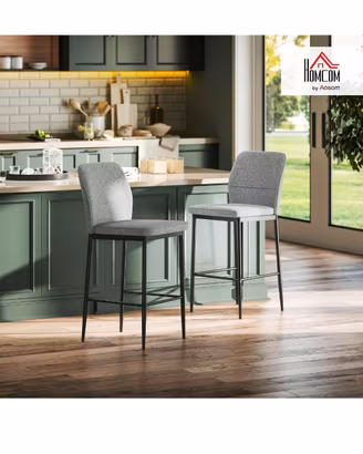 2 sgabelli bar cucina grigio 