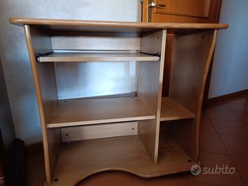mobile porta computer in legno 
