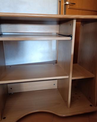 mobile porta computer in legno 