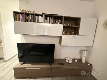 Mobili soggiorno moderno rovere e bianco