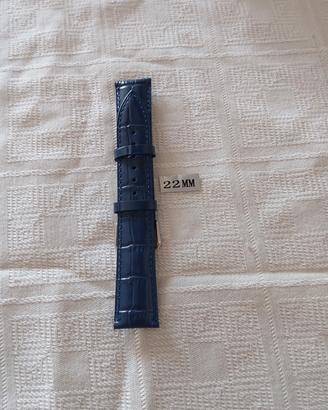cinturino per orologio pelle blu 22mm 