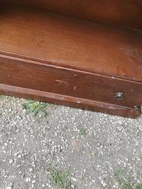 Libreria in legno scuro con cassetto - 60*31*189h