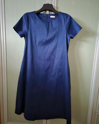 vestito mezza manica taglia S color blu elettrico 